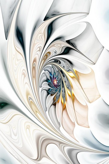 Alison Walton - Abstract White Flower