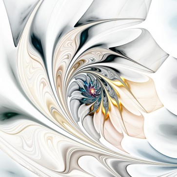 Alison Walton - Abstract White Flower