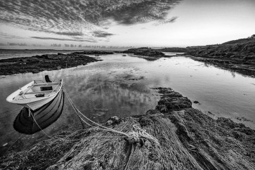 Jonathan James - Small Boat Tied to the Shore