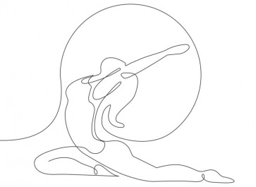 Line Art - Yoga - Reach For It