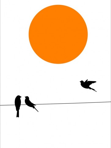 George Smadgeton - Birds On Wire Sunset