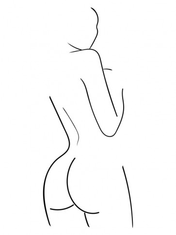 Line Art - Woman - Sketch Of Woman Body I