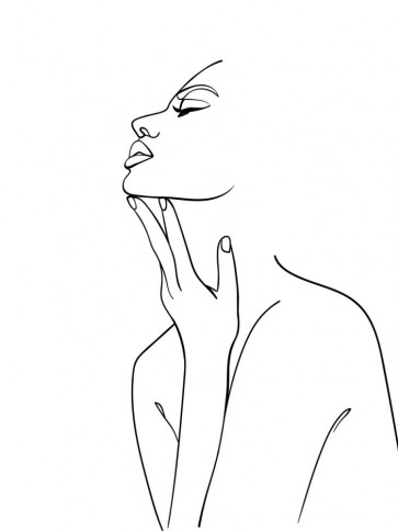 Line Art - Woman - Posing For The Shot II