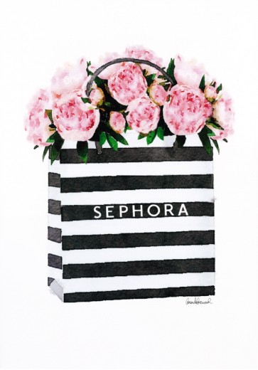 Amanda Greenwood - Bag with Soft Pink Peony