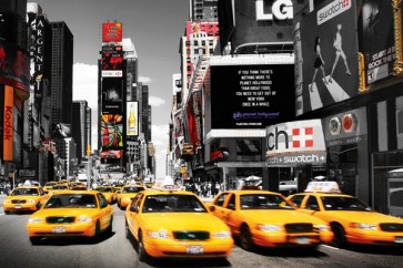 Times Square - Yellow cabs day  