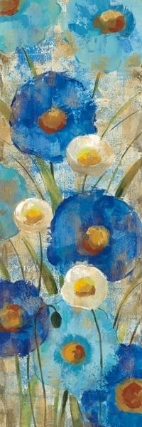 Silvia Vassileva - Sunkissed Blue And White Flowers II - 12X36
