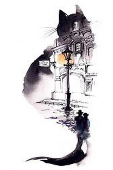 Night City in silhouette of Cat 