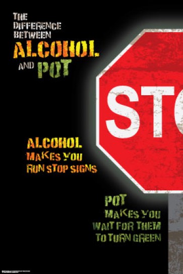 The difference between Alcohol and Pot