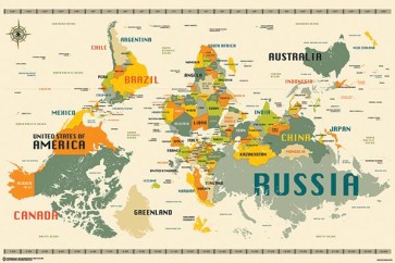 World Map - Upside Down