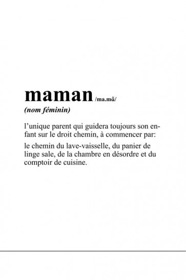 Définition - maman