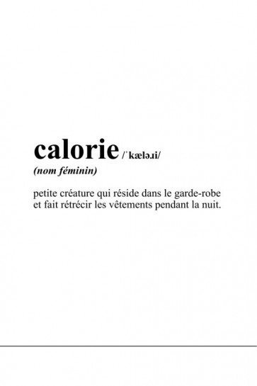 Définition - calorie