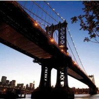 New York - Brooklyn Bridge - Over the Hudson River