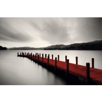 Red Wooden Landing Jetty